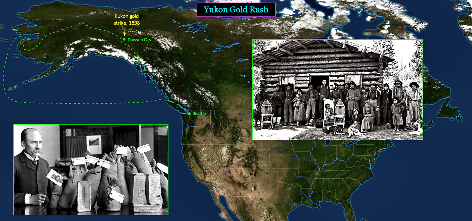 Yukon Gold Rush, 1898 map